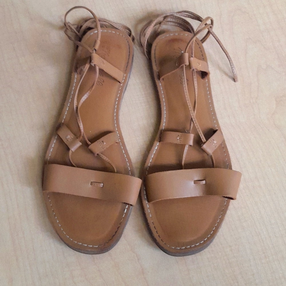MADEWELL THE BOARDWALK Lace Up Leather Sandals Size 9.5 - Picture 5 of 16